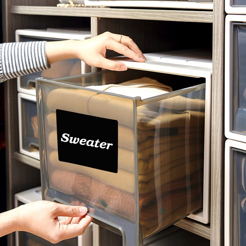 SMARSTICKER Chalkboard Labels Extra Large Waterproof Adhesive Rectangles Chalkboard Stickers Erasable&Reusable Black Board Sticker for Boxes Jars Containers-7.5'' X 5.5'' Pack of 18 - Image 5
